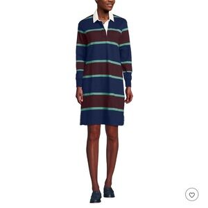 Lands' End Women's Long Sleeve Rugby Dress